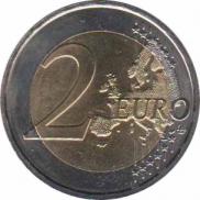  Франция  2 евро 2009 [KM# 1590] 10 лет Экономическому и валютному союзу. 
