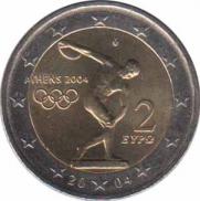  Греция  2 евро 2004 [KM# 209] Летние Олимпийские игры 2004 в Афинах. Дискобол. 