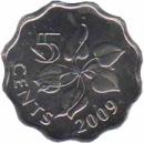  Свазиленд  5 центов 2009 [KM# 48] 