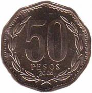  Чили  50 песо 2006 [KM# 219.2] 