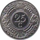  Нидерландские Антильские острова  25 центов 2004 [KM# 35] 