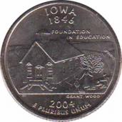  США  25 центов 2004.08.03 [KM# 358] Штат Айова