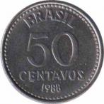  Бразилия  50 сентаво 1988 [KM# 604] 