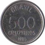  Бразилия  500 крузейро 1985 [KM# 597] 