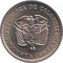  Колумбия  50 сентаво 1965 [KM# 225] Хорхе Гайтан Элиесер. 