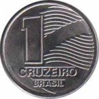  Бразилия  1 крузейро 1990 [KM# 617] 