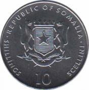  Сомали  10 шиллингов 2000 [KM# 94] Дракон. 