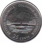  Канада  25 центов 1992 [KM# 232] Британская Колумбия. 