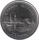  Канада  25 центов 1992 [KM# 234] Квебек. 