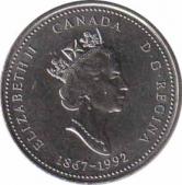  Канада  25 центов 1992 [KM# 221] Альберта. 