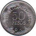  Колумбия  50 песо 2012 [KM# 295] 