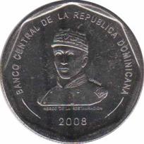  Доминиканская Республика  25 песо 2008 [KM# 107] 