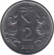  Индия  2 рупии 2013 [KM# New] 
