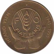  Словения  5 толаров 1995 [KM# 21] 50 лет Всемирной продовольственной программе. 