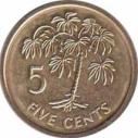  Сейшельские Острова  5 центов 2010 [KM# 47a] 