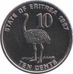  Эритрея  10 центов 1997 [KM# 45] 
