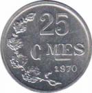  Люксембург   25 сантимов 1970 [KM# 45a.1] 