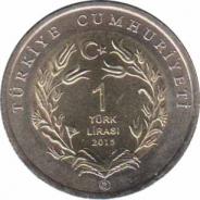  Турция  1 лира 2015 [KM# New] Муфлон