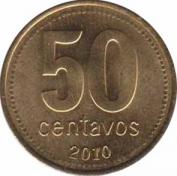  Аргентина  50 сентаво 2010 [KM# 111.1] 