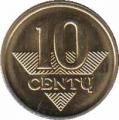  Литва  10 центов 2010 [KM# 106] 