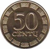  Литва  50 центов 2000 [KM# 108] 