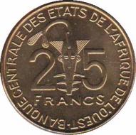 Западно-Африканские Штаты  25 франков 2011 [KM# 9] 