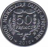 Западно-Африканские Штаты  50 франков 2016 [KM# 6] 