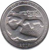  США  25 центов 2017.02.06 [KM# 653] Национальный памятник Эффиджи-Маундз