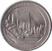  США  25 центов 2010.07.26 [KM# 471] Йосемитский национальный парк