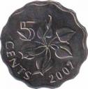  Свазиленд  5 центов 2007 [KM# 48] 