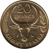  Мадагаскар  20 франков 1989 [KM# 12] 