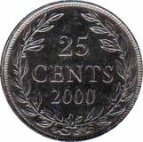  Либерия  25 центов 2000 [KM# 16b] 