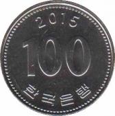  Южная Корея  100 вон 2015 [KM# NEW] 