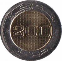 Алжир  200 динаров 2012 [KM# 140] 50 лет Независимости