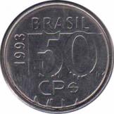  Бразилия  50 крузейро 1993 [KM# 629] 