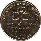  Австралия  1 доллар 2010 [KM# 1499] 100 лет женской организации скаутов