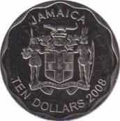  Ямайка  10 долларов 2008 [KM# 190] 