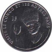  Конго  1 франк 2004 [KM# 159] Папа Иоанн Павел II. 