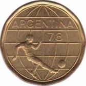  Аргентина  50 песо 1978 [KM# 76] Чемпионат мира по футболу в Аргентине. 1978