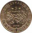  Центрально-Африканские Штаты  5 франков 2006 [KM# 18] 