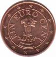  Австрия  1 евроцент 2004 [KM# 3082] 