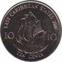  Восточные Карибы  10 центов 2007 [KM# 37] 