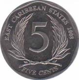  Восточные Карибы  5 центов 2008 [KM# 36] 
