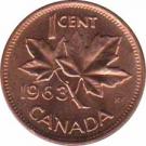  Канада  1 цент 1963 [KM# 49] 