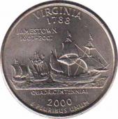 США  25 центов 2000.10.16 [KM# 309] Штат Вирджиния