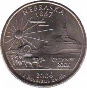  США  25 центов 2006.04.03 [KM# 383] Штат Небраска