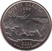  США  25 центов 2006.08.28 [KM# 385] Штат Северная Дакота