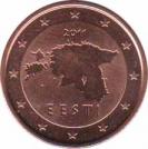  Эстония  2 евроцента 2011 [KM# New] 