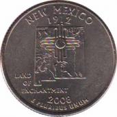  США  25 центов 2008.04.07 [KM# 422] Штат Нью-Мексико