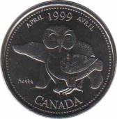  Канада  25 центов 1999.03.30 [KM# 345] Апрель - Наше северное наследие. 